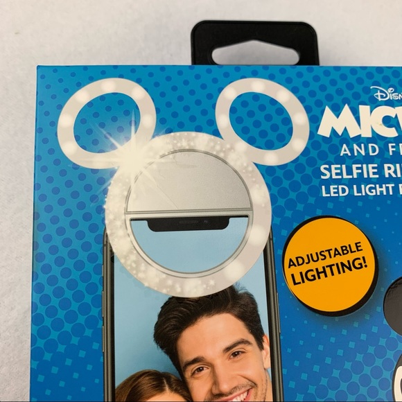 Mickey Mouse Ears Selfie Ring Light LED For Phones Disney Adjustable New - Picture 9 of 9